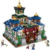 俐智loz小颗粒拼装积木中国风建筑茶馆大号中华街迷你街景成人积木玩具国潮送 1032折叠精武馆