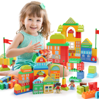 铭塔108粒拼插儿童积木玩具 婴幼儿男孩女孩塑料拼组装 1-3岁早教启蒙大颗粒生日礼物兼容乐高MT1003