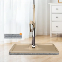 企购优品 托芬TF4501 F21简约免手洗平拖(米咖色)