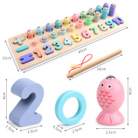 婴侍卫(BBG)多功能运算游戏钓鱼木质玩具套装 YSW057