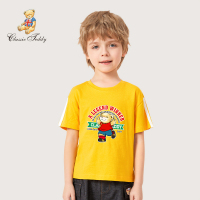 精典泰迪儿童短袖t恤2021夏季新款男童纯棉透气宽松上衣