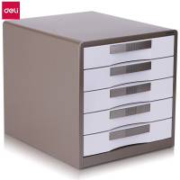 得力(deli) 9702五层金属外壳文件柜 资料柜(闪银棕) 1只
