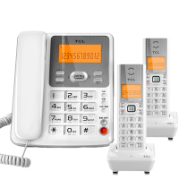 TCL D61 电话机 数字无绳电话 子母机 家用办公固定电话机 无线座机