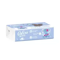 可心柔抑菌保湿乳霜纸干湿两用柔纸巾110抽4包宝宝用餐巾纸面巾纸V9165-4