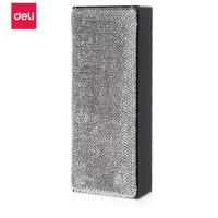 得力(deli)124*54*28mm白板磁性白板擦黑板擦 静电布料