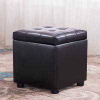沙发凳家用实木皮凳正方形多功能换鞋凳客厅小凳子