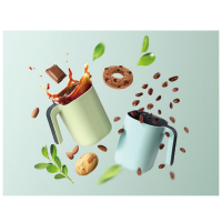 FORUOR雅识 双色对杯茶杯杯子组合400mL FUYJK918