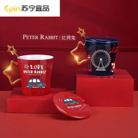 苏宁宜品高端定制马克杯英国比得兔马克杯带盖勺陶瓷杯子创意个性潮流办公家用情侣咖啡杯