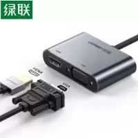 绿联Type-C转HDMI/VGA转接头USB-C转换器线雷电3扩展坞4K投屏 通用M1苹果MacBook电脑