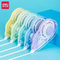 得力(deli)5个30m大容量学生修正带 33517A 青春甜彩风 顺滑不断带改正带 强力遮盖涂改带