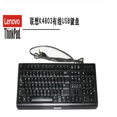联想(lenovo) 有线键盘 鼠标套装 台式电脑 办公键鼠套 K4803 USB有线键盘