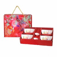 尚之木(SHANGZHIMU) 四碗四勺 百鸟朝凤 白色