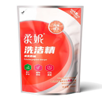 柔妮清爽西柚袋装洗洁精388ml