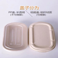 800ml环保降解打包盒500套/箱