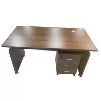 超创 120*60*75cm 免漆颗粒板办公桌(带活动柜) (组)