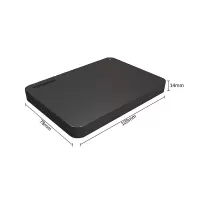 芝(TOSHIBA) 2TB 移动硬盘 新小黑A3 USB3.0 2.5英寸 商务黑 兼容Mac GD