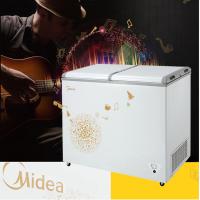 美的冰柜BCD-220VM（E) 双温柜冷藏冷冻 蝴蝶门 节能大冰柜卧式冷柜220升