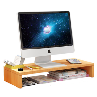 电脑显示器增高支架屏幕底座办公室简约收纳盒桌面杂物木质置物架
