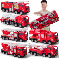 过凡儿童玩具车男孩非合金汽车模型工程车消防车挖掘机推土车回力惯性小汽车仿真模型套装儿童节礼物