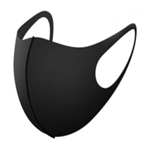 IMKK 布口罩 星口罩男女防尘透气春夏款薄款透气布料口罩黑色 6只/盒