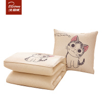 北极绒家纺 办公室抱枕被子两用 多功能汽车抱枕午睡枕 午睡被空调被卡通动漫沙发腰靠枕纤维靠垫40X40cm