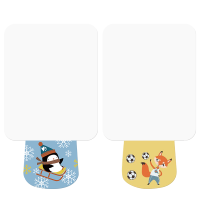 婴侍卫 婴幼儿纯棉吸汗巾(6层M码)企鹅+小狐狸YSW058企鹅+小狐狸