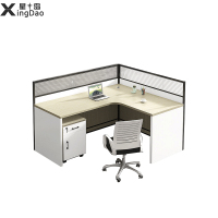 星岛职员办公桌简约现代屏风隔断卡位员工办公室曲面电脑桌椅组合