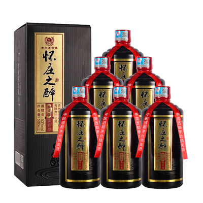 [貴州老字號]懷莊之醉(醉風燒黑色)茅臺鎮 53度醬香型白酒 500ml*6瓶