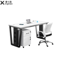 星岛职员办公桌简约现代屏风隔断卡位员工办公室白色电脑桌椅组合