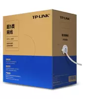 TP-LINK超五类千兆网线 工程级无氧铜箱线305米 CAT5e类非屏蔽纯铜双绞线 家装网络监控布线0.5mm EC5e-305A