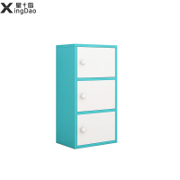 星岛儿童玩具储物柜3门4门5门组合收纳衣柜家用整理箱小柜子矮柜书柜落地置物柜蓝白色卡通
