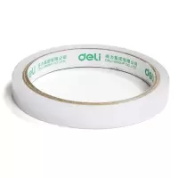 得力 30401 棉纸双面胶带12mm*10y*80um(白) (24卷/袋)