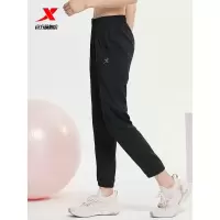 特步运动裤女裤子2021夏季新款女裤收口小脚梭织跑步运动长裤