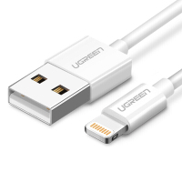 绿联(Ugreen) US155 苹果数据线 快充线充电器线 MFi认证Lightning充电线 白色 1米