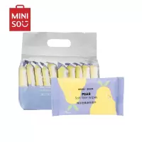 名创优品(miniso) 迷你湿巾小包随身装便携女擦脸巾学生旅行擦手巾[梨果香]