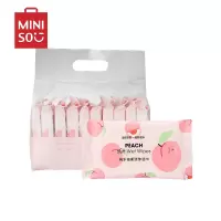名创优品(miniso) 迷你湿巾小包随身装便携女擦脸巾学生旅行擦手巾[粉蜜桃]