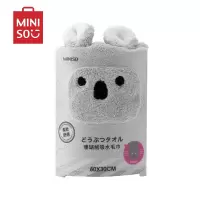 名创优品(miniso) 珊瑚绒毛巾浴巾男女吸水速干可爱毛巾家用干发巾[考拉-毛巾]
