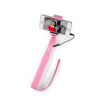 富图宝 QP-520 粉色 线控手机自拍伸缩迷你自拍杆.