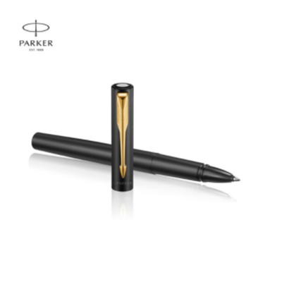 派克（PARKER）钢笔威雅XL经典黑金夹宝珠笔 商务办公实用带移动电源记事本盒装（笔+本子）