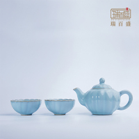 瑞百盛 汝窑[菊瓣]壶套装 一壶二杯
