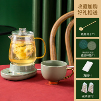 萌圈 0.7玻璃壶A+养生杯-2杯盖(森谜绿)+森谜绿养生杯底座D礼品