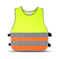 安赛瑞(SAFEWARE)儿童反光背心(5件装)均码 荧光黄橙 涤纶面料 YS