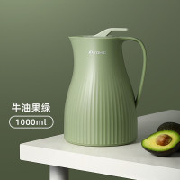 特美刻(TOMIC)保温壶家用办公热水瓶玻璃内胆真空保温水壶1L大容量开水瓶 TJ10008 牛油果绿