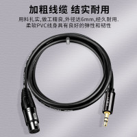 WUNAM 3.5转卡农母音频线 公对母连接线 麦克风话筒调音台音箱卡侬线 黑色5米 A157I gk