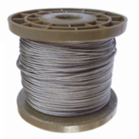 304不锈钢钢丝绳 包塑6mm起重升降 6mm 7*19 100米