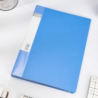 得力5005插页夹蓝色60P A4蓝色