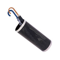 安赛瑞(SAFEWARE)雨伞收纳桶 Φ22×57cm 黑色 不锈钢材质 NZM