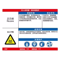 安赛瑞(SAFEWARE)职业病危害告知卡(正己烷)60×45cm 塑料板 NZM