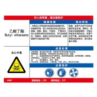 安赛瑞(SAFEWARE)职业病危害告知卡(乙酸丁酯)60×45cm 塑料板 NZM