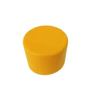 安赛瑞(SAFEWARE)脚手架防御帽（小号） 溶脂PP 黄色 内孔Φ2cm 100个装 NZM
